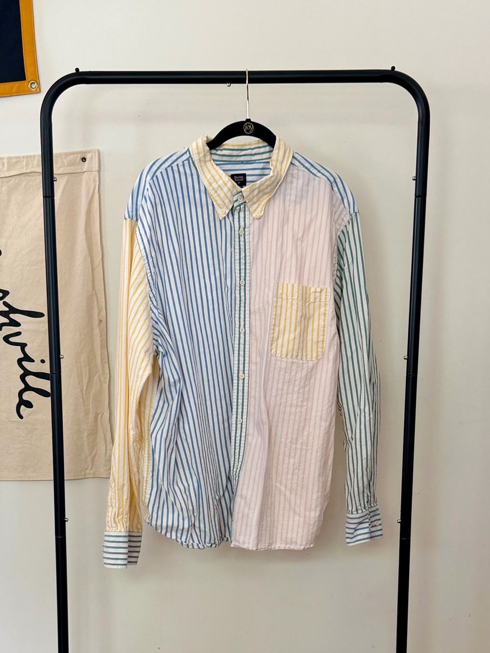 Rowing Blazers Pastel Multi-Stripe Cotton Button-Down Shirt
